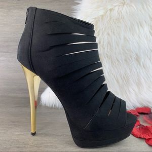 Just Fab Sheba Peep-Toe Booties